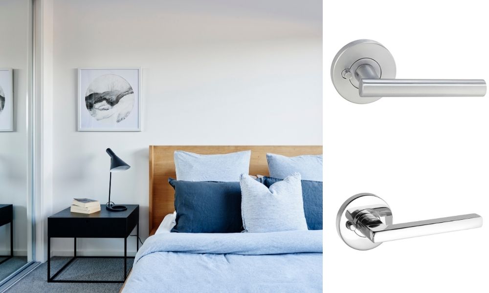 Satin chrome or bright chrome finishes match the minimalist sophistication style of this new home.